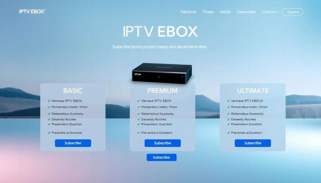 IPTV EBOX subscription plans