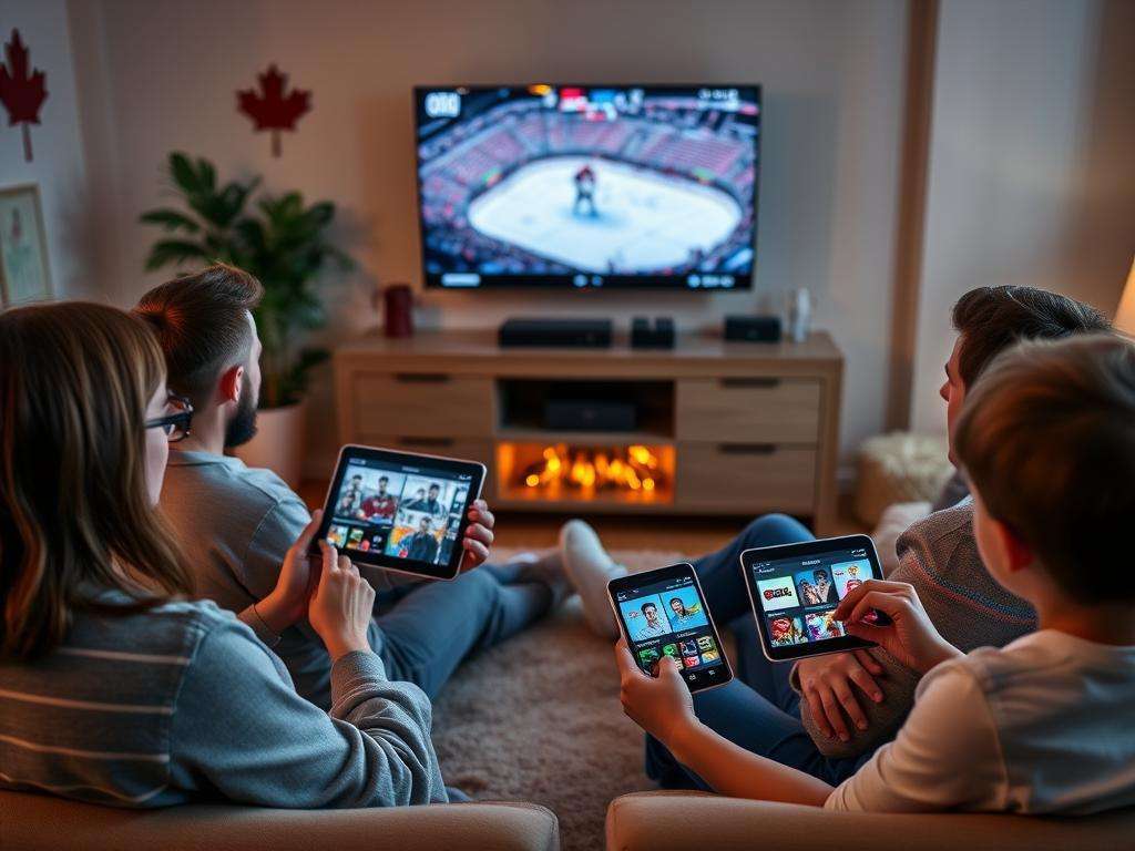 Canadian family enjoying OBO TV, the Best IPTV Service Provider in Canada 2026