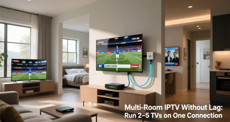 Multi-Room IPTV Without Lag: Running 2 to 5 TVs on One Connection