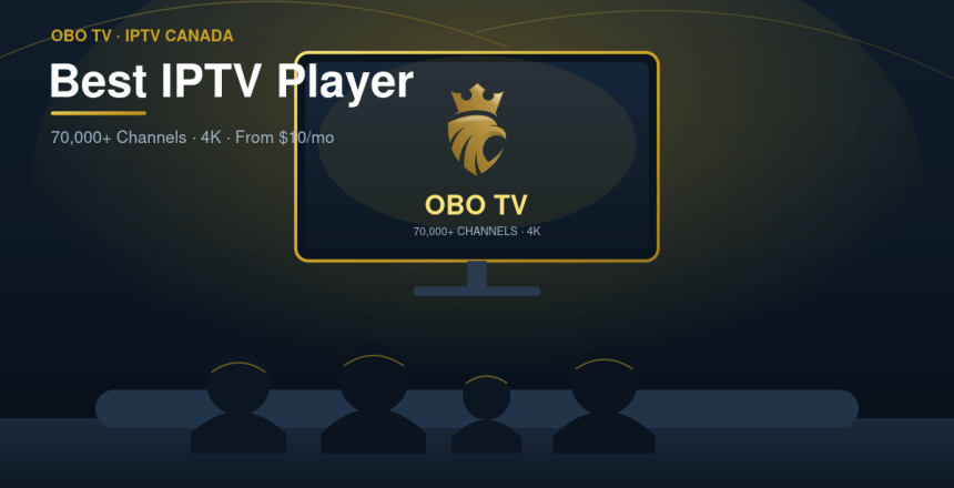 A family watching OBO TV IPTV on a television - best IPTV player apps