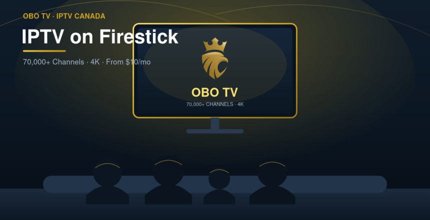 A family watching OBO TV IPTV on a television - IPTV on Firestick