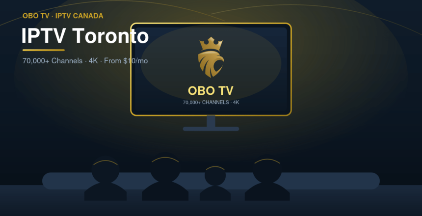 A family watching OBO TV IPTV on a television - IPTV Toronto