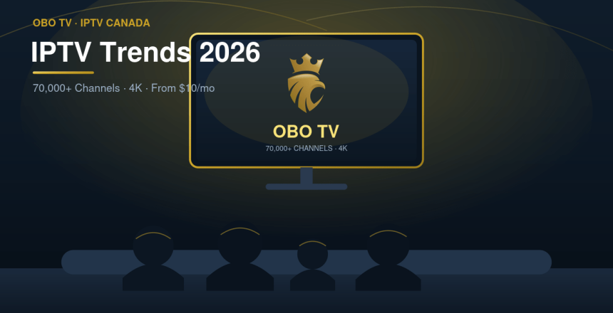 A family watching OBO TV IPTV on a television - IPTV reviews and trends